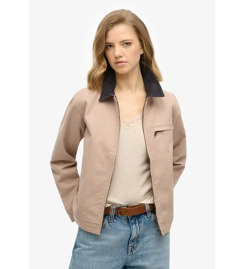 per donna W5011872A Giacca Ranch Beige (M), Casual, Polister riciclato, Sostenibile