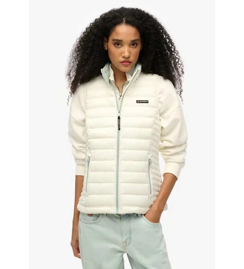 Superdry Gilet Donna Bianco 4037463