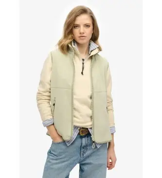 per donna W5011913A Gilet foderato in pile verde attivo (XXS), Casual, Poliestere