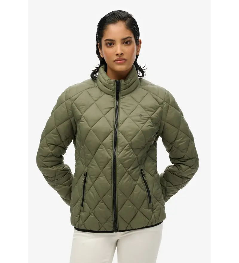 per donna. W5011919A Giacca Diamond Quilt Fuji Lite verde (M), Casual, Nylon