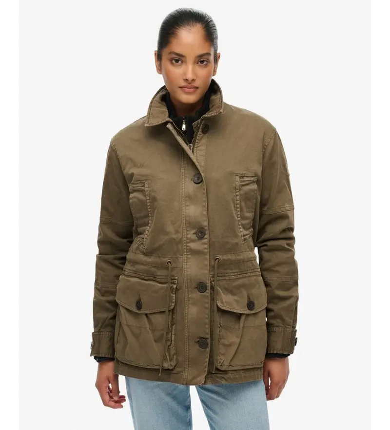 per donna W5011936A Giacca marrone a vita bassa (L), Casual, Cotone