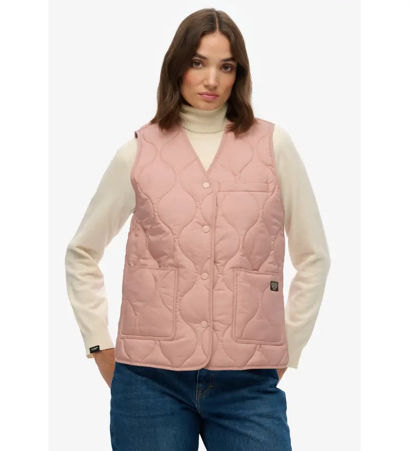 Superdry Gilet Donna Rosa 2943342