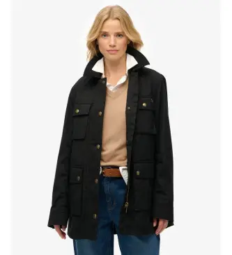 per donna W5011958A Rivestimento in cera nera (M), Nero, Casual, Cotone