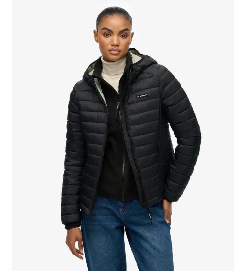 per donna W5011970A Giacca imbottita nera Fuji Lite (M), Nero, Casual, Poliestere