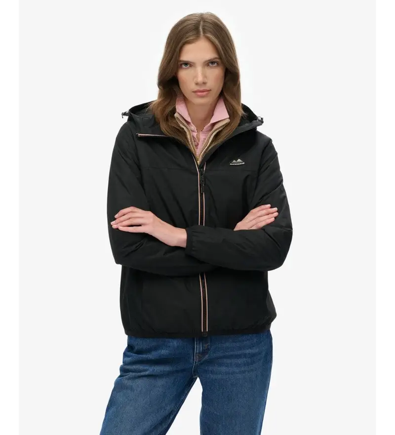 per donna W5011986A Giacca antivento nera Essential Tri (XL), Nero, Casual, Poliestere