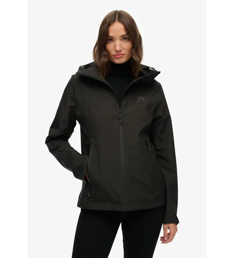 per donna. W5011988A Giacca impermeabile nera (XS), Nero, Casual, Poliestere