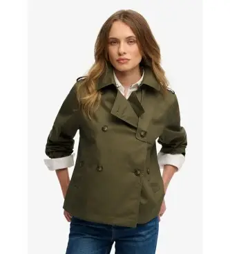 per donna W5012080A Trench verde (XXS), Casual, Cotone, Classico