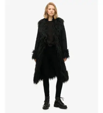 per donna W5012136A Cappotto afgano nero (M), Casual, Poliestere