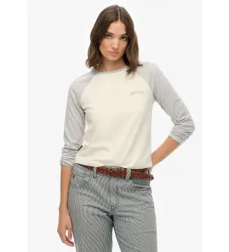 per donna W6011805A Maglietta da baseball grigia (S), Casual, Grigio, Cotone, Manica lunga