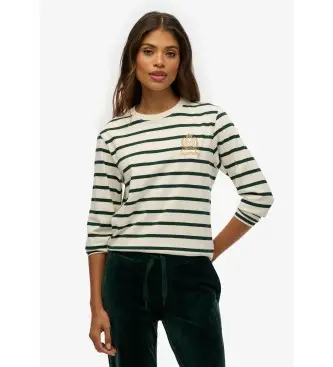 per donna W6012109A Maglietta bianca Country Club (S), Bianco, Casual, Cotone, Manica lunga