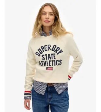 per donna W6110629A Maglione con grafica intarsiata beige (M), Casual, Cotone, Manica lunga