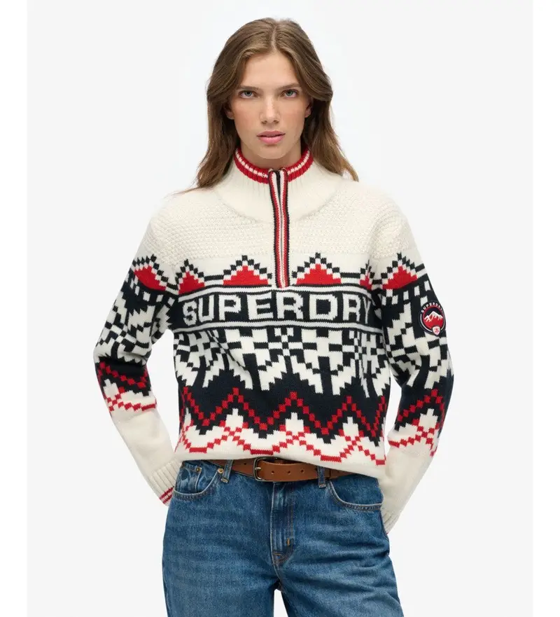 per donna W6110660A Maglione intarsiato beige (S), Casual, Cotone