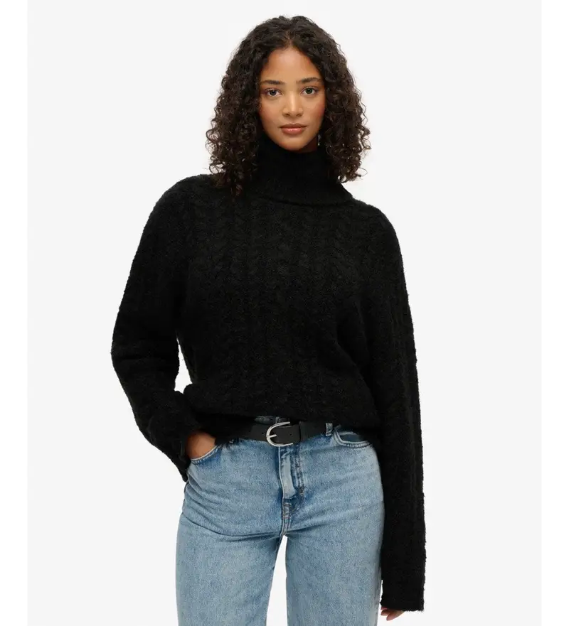 per donna W6110662A Maglia nera Roll (S), Nero, Casual, Nylon