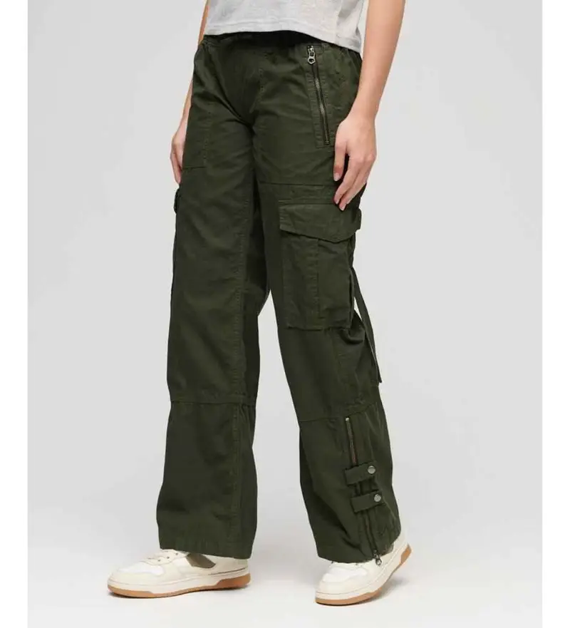 Superdry Pantaloni cargo Donna Verde 2682264