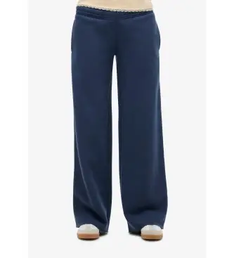 per donna W7010931A Pantaloni jogger dritti con effetto lavato blu scuro (M), Casual, Sportivo, Cotone, Multisport, Navy