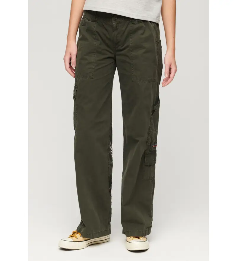 Superdry Pantaloni cargo Donna Verde 2682724