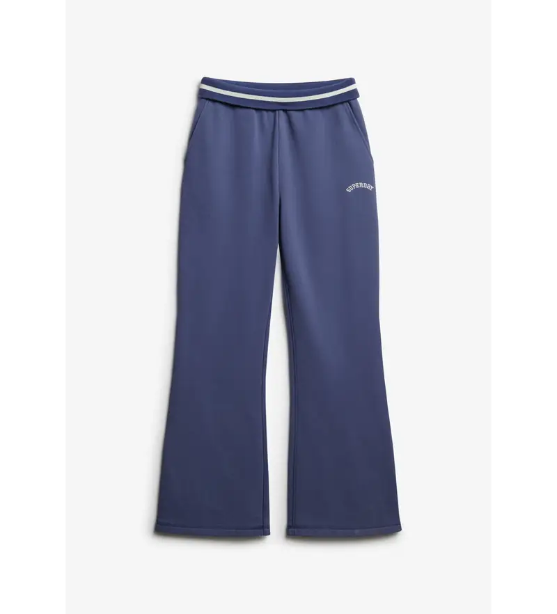 per donna W7011097A Pantaloni jogger blu a zampa (S), Casual, Cotone