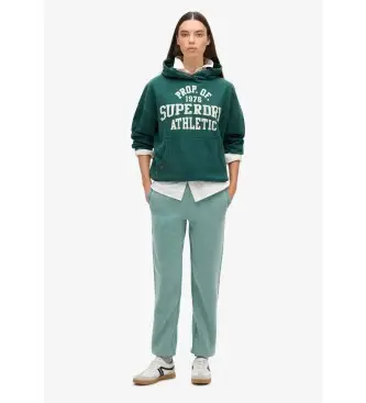 per donna W7011098A Pantaloni jogger con logo Essential e orli elasticizzati, blu (M), Casual, Cotone