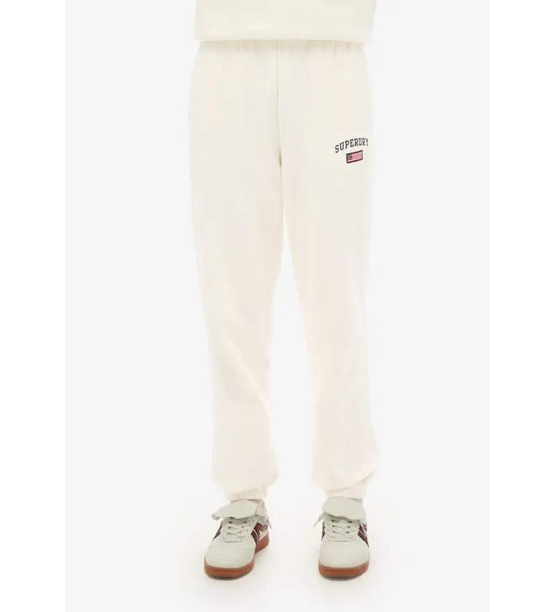per donna W7011169A Pantaloni da jogging Athletic Essential Off-White (XS), Beige, Casual, Cotone