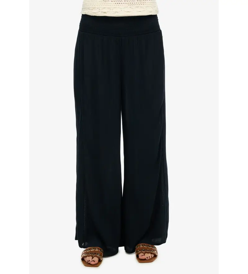 per donna W7011181A Pantaloni da spiaggia blu navy (XS), Casual, Viscosa