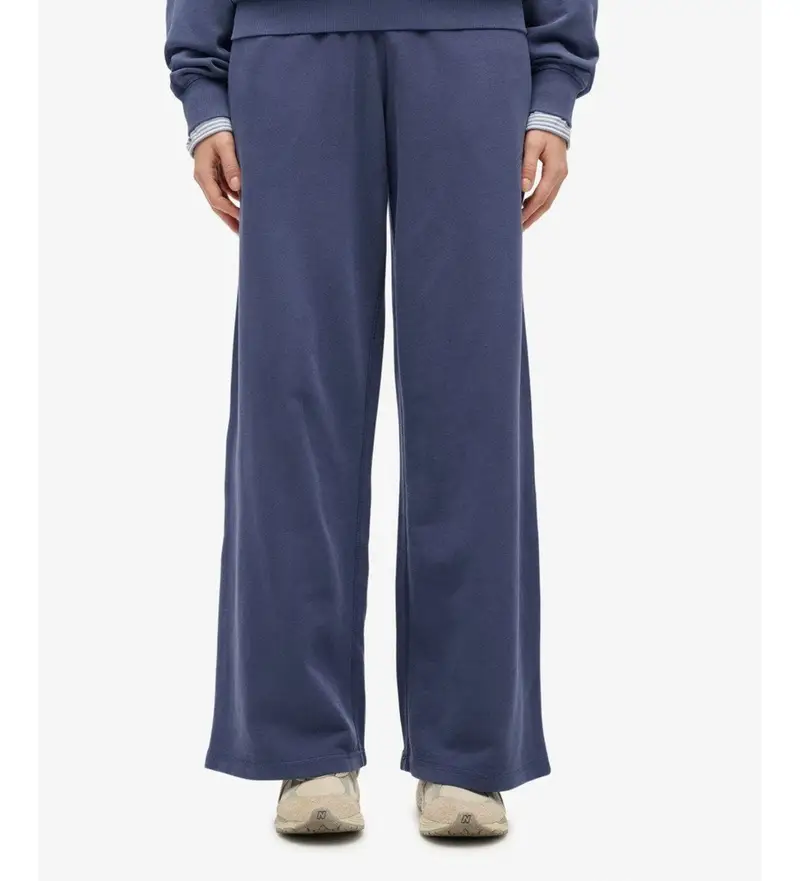 per donna W7011219A Pantaloni da jogging tinti in capo con logo Athletic Essentials, blu (S), Casual, Cotone