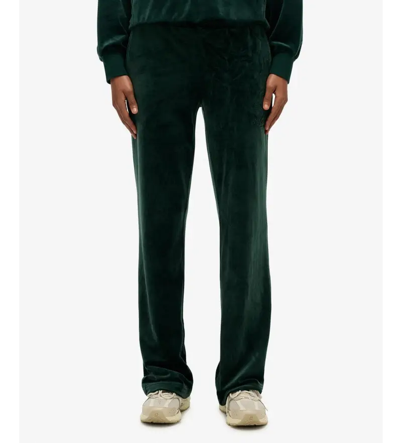 per donna. W7011223A Pantaloni da jogging Country Club in velluto verde (XXS), Casual, Poliestere