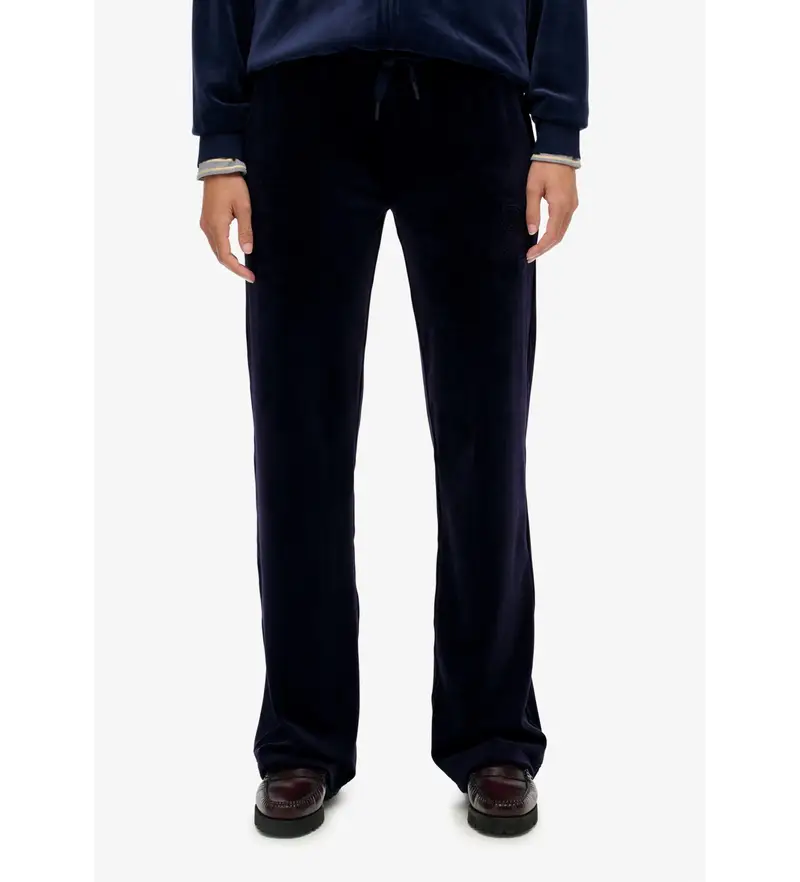 per donna W7011223A Pantaloni jogger Country Club in velluto blu navy (L), Casual, Poliestere