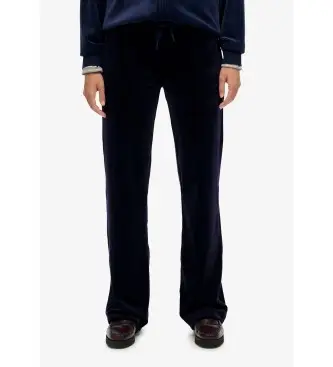 per donna W7011223A Pantaloni jogger Country Club in velluto blu navy (M), Casual, Poliestere