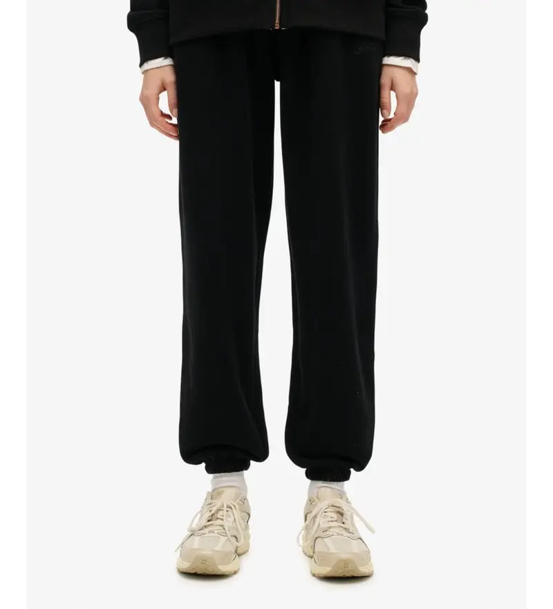 per donna W7011266A Pantaloni jogger neri essenziali (L), Nero, Casual, Cotone Naturale