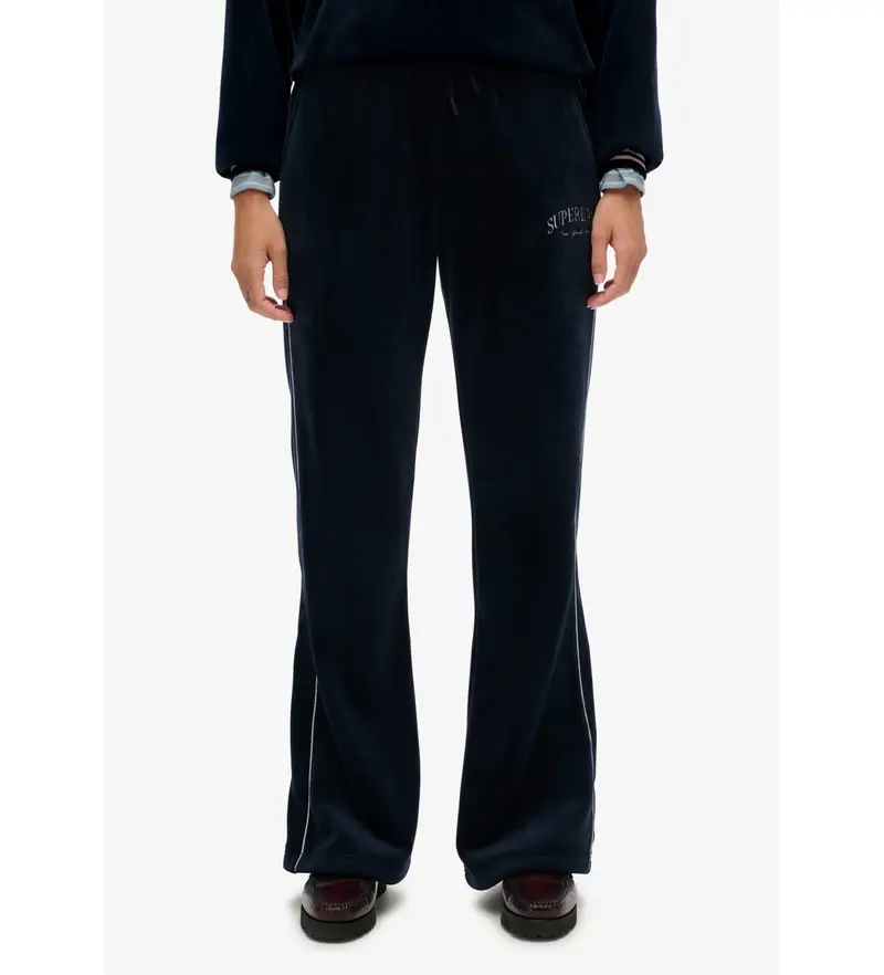per donna W7011274A Pantaloni dritti in velluto blu navy Country Club (S), Casual, Poliestere