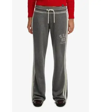 per donna W7011308A Pantaloni grigi a zampa (M), Casual, Grigio, Cotone