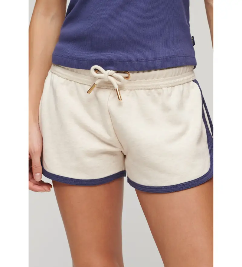 per donna W7110426A Pantaloncini da corsa con logo beige (L), Casual, Cotone