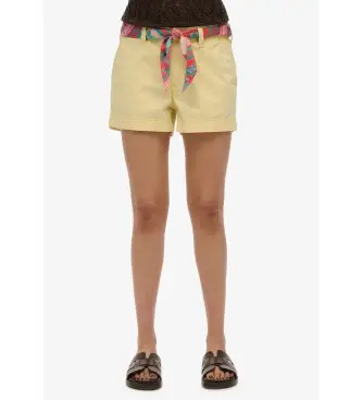 per donna W7110454A Pantaloncini chino classici gialli (S), Casual, Giallo, Cotone