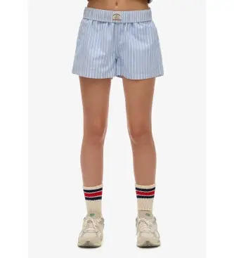 per donna W7110476A Pantaloncini elastici a righe blu (XS), Casual, Cotone