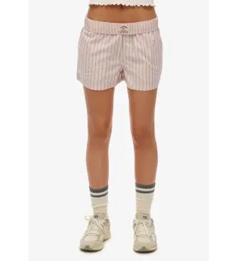 per donna W7110476A Pantaloncini elastici a righe rosa (XS), Casual, Cotone