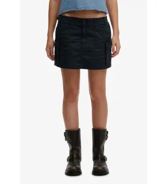 per donna W7210405A Minigonna cargo blu navy (M), Casual, Cotone