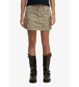 per donna W7210405A Minigonna cargo marrone (S), Casual, Cotone Grigio