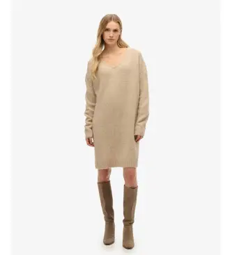 per donna W8011762A Abito beige oversize (S), Casual, Acrilico, Manica lunga