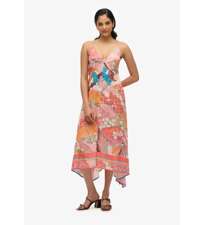 per donna W8011888A Abito stampato Jack multicolore (XS), Casual, Viscosa, Senza maniche / cinghie