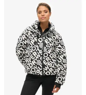 per donna WS110169A Cappotto trapuntato dal taglio quadrato nero (S), Casual, Sostenibile, Nylon riciclato