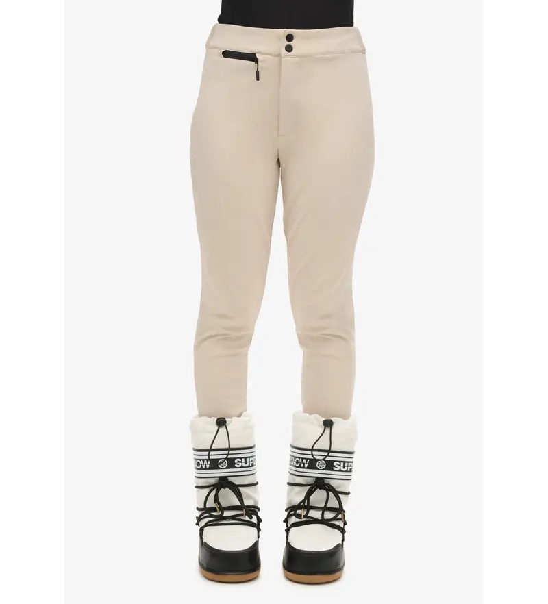 per donna WS110173A Pantaloni legging da neve beige Luxe da sci (38), Sportivo, Polister riciclato, Sostenibile