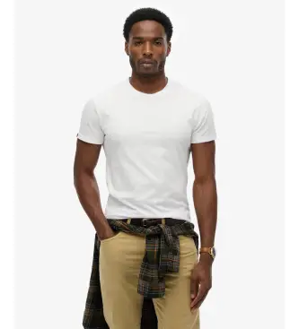 per uomo M1011245A T-shirt bianca con logo essenziale (XXL), Bianco, Casual, Cotone, Manica corta