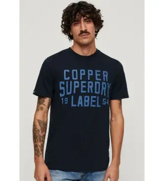 per uomo M1011900A T-shirt da lavoro della linea Copper Label navy (L), Casual, Cotone, Manica corta