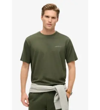 per uomo M1012083A T-shirt verde Tech dalla vestibilità rilassata (XXL), Casual, Cotone, Manica corta