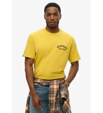 per uomo M1012130A Maglietta gialla Neo Trad Tattoo (S), Casual, Giallo, Cotone, Manica corta