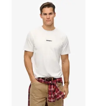 per uomo M1012131A Maglietta con micrologo bianco (S), Casual, Cotone, Manica corta