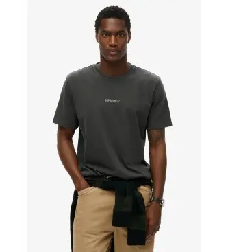 per uomo M1012131A Maglietta nera con micrologo (L), Nero, Casual, Cotone, Manica corta