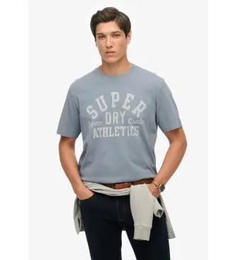 per uomo M1012176A Maglietta Athletic Essential azzurra (XL), Blu, Casual, Cotone, Manica corta