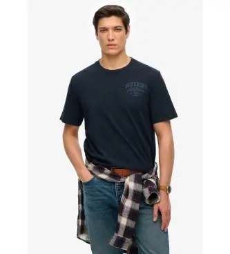 per uomo M1012176A Maglietta sportiva essenziale blu navy (XXL), Casual, Cotone, Manica corta