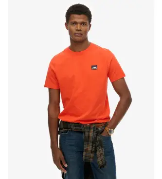 per uomo M1012239A Maglietta rossa Great Outdoors Emb Relaxed (S), Rosso, Casual, Cotone, Manica corta